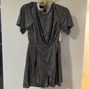 Silver New Year’s Eve romper